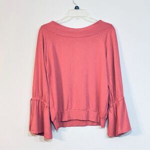Express One Eleven | Women’s Pink Coral Butterfly Tie Raglan Sleeves Swe…